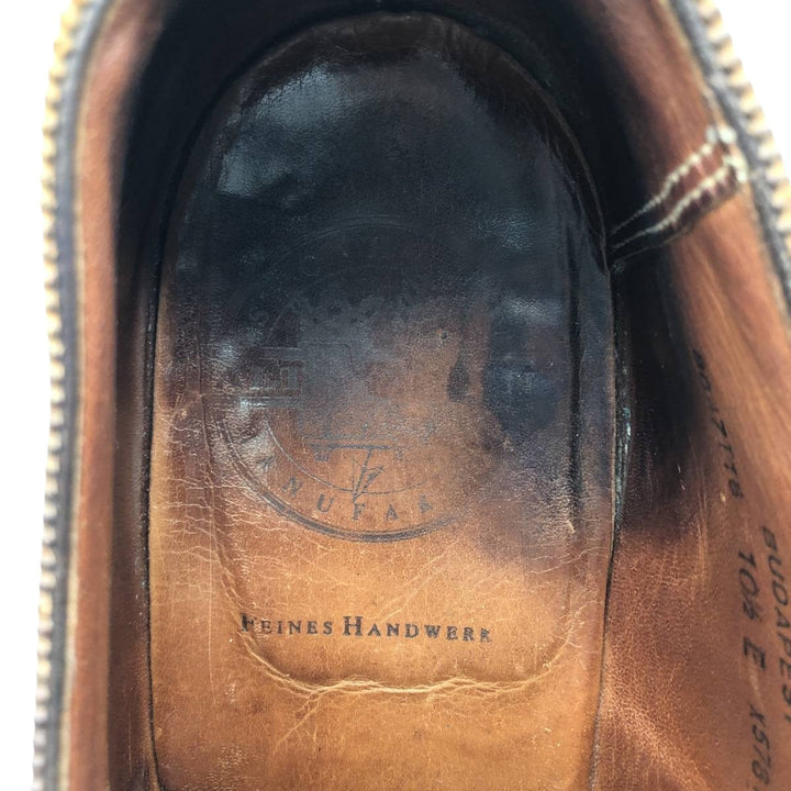 BUDAPEST Full Brogue Wingtip Shoes, Size 10 1/2E (Men's equivalent to 11.6" /sva001030 Men's 29.5cm genuine leather burgundy type Vintage Second Hand
