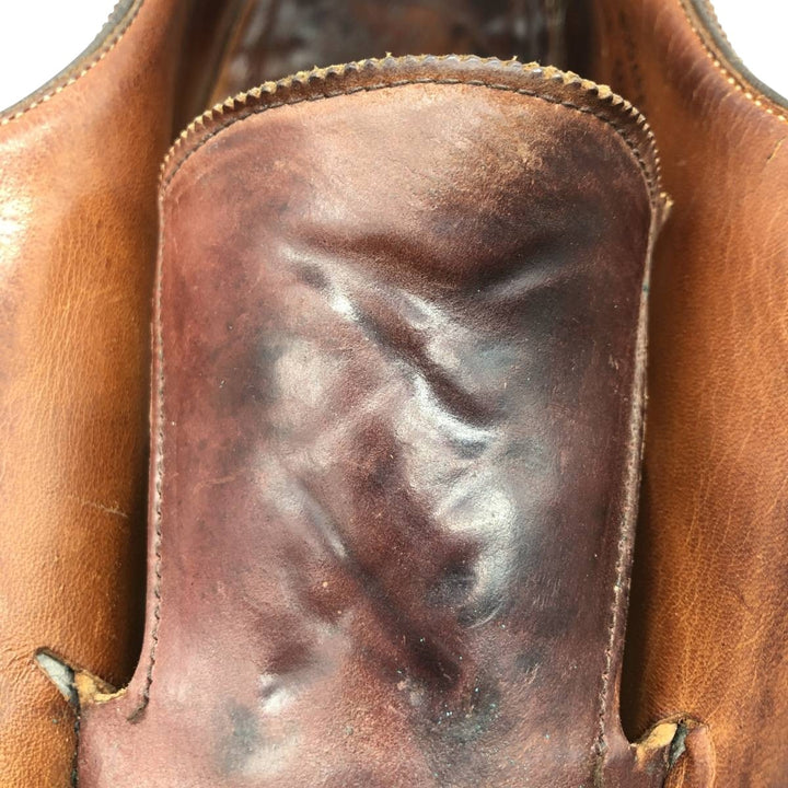 BUDAPEST Full Brogue Wingtip Shoes, Size 10 1/2E (Men's equivalent to 11.6" /sva001030 Men's 29.5cm genuine leather burgundy type Vintage Second Hand