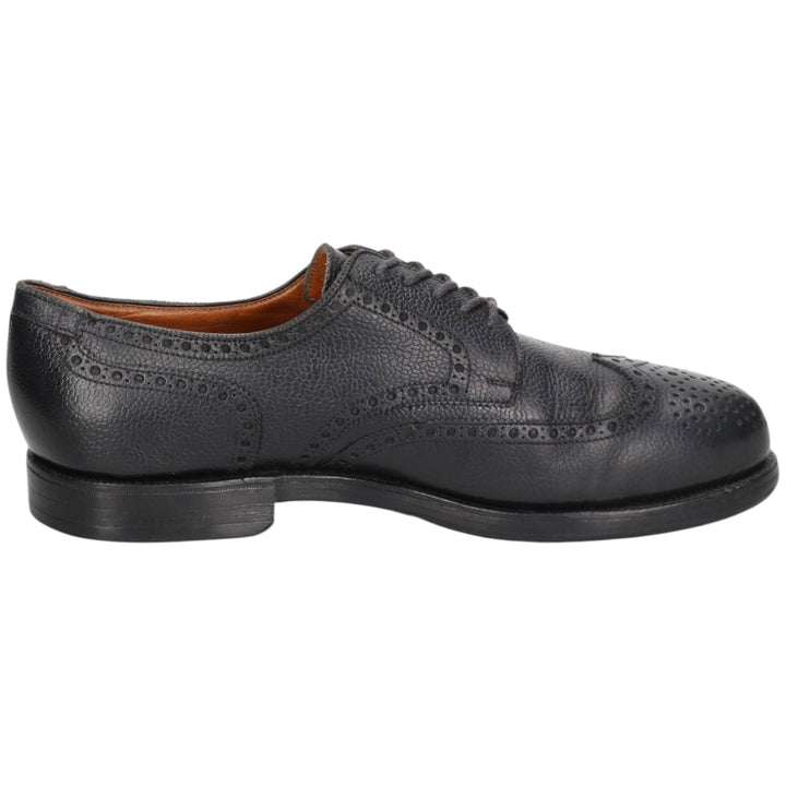 Edward Meier full brogue wingtip shoes, size 9E (equivalent to men's 11") /sva001031 Men's 28.0cm genuine leather black type Vintage Second Hand