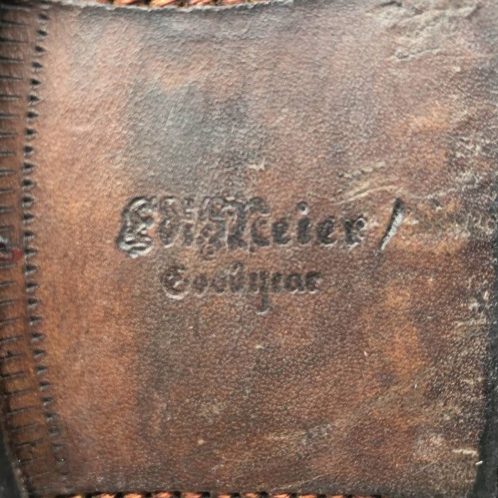 Edward Meier full brogue wingtip shoes, size 9E (equivalent to men's 11") /sva001031 Men's 28.0cm genuine leather black type Vintage Second Hand