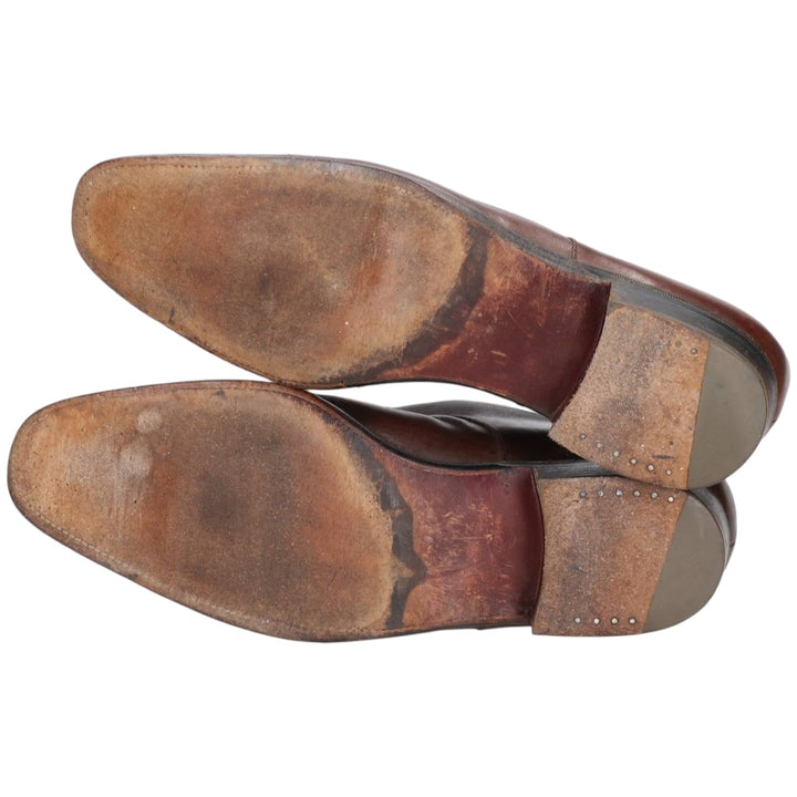 JM Weston Semi-Brogue Plain Toe Shoes, Made in France, Men's Size 11.4" (approx.) /sva001036 Men's 29.0cm unclear brown type Vintage Second Hand