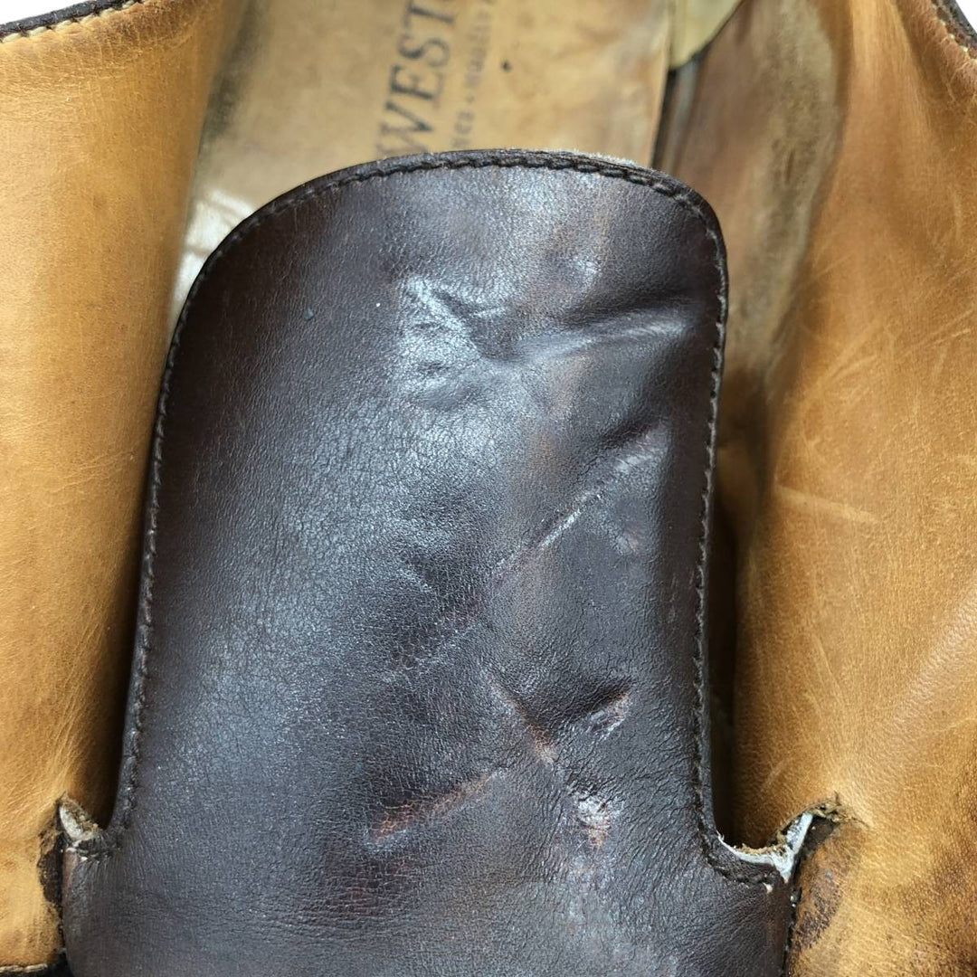 JM Weston Semi-Brogue Plain Toe Shoes, Made in France, Men's Size 11.4" (approx.) /sva001036 Men's 29.0cm unclear brown type Vintage Second Hand