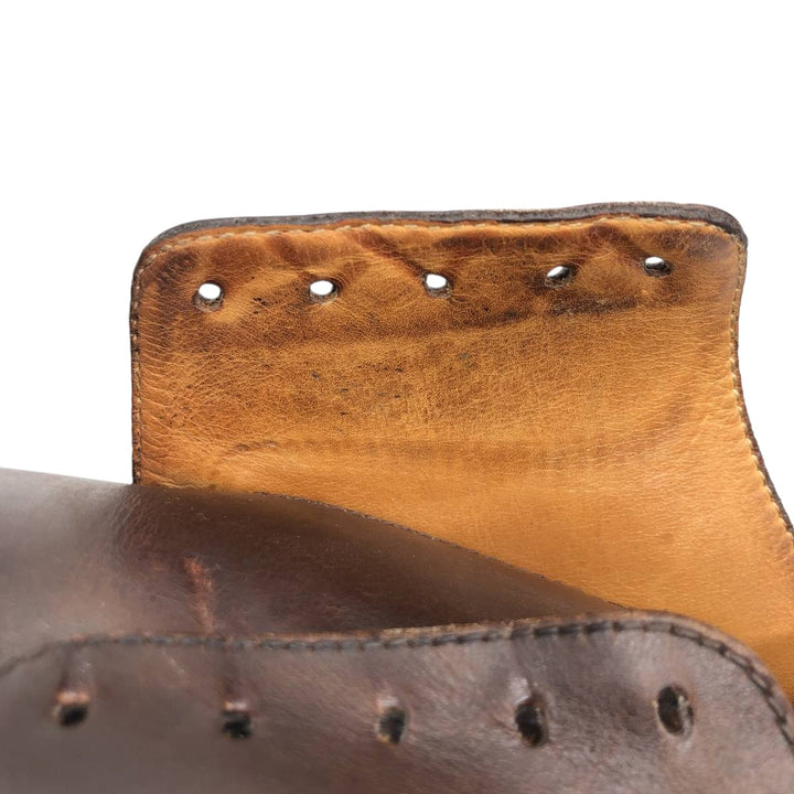 JM Weston Semi-Brogue Plain Toe Shoes, Made in France, Men's Size 11.4" (approx.) /sva001036 Men's 29.0cm unclear brown type Vintage Second Hand