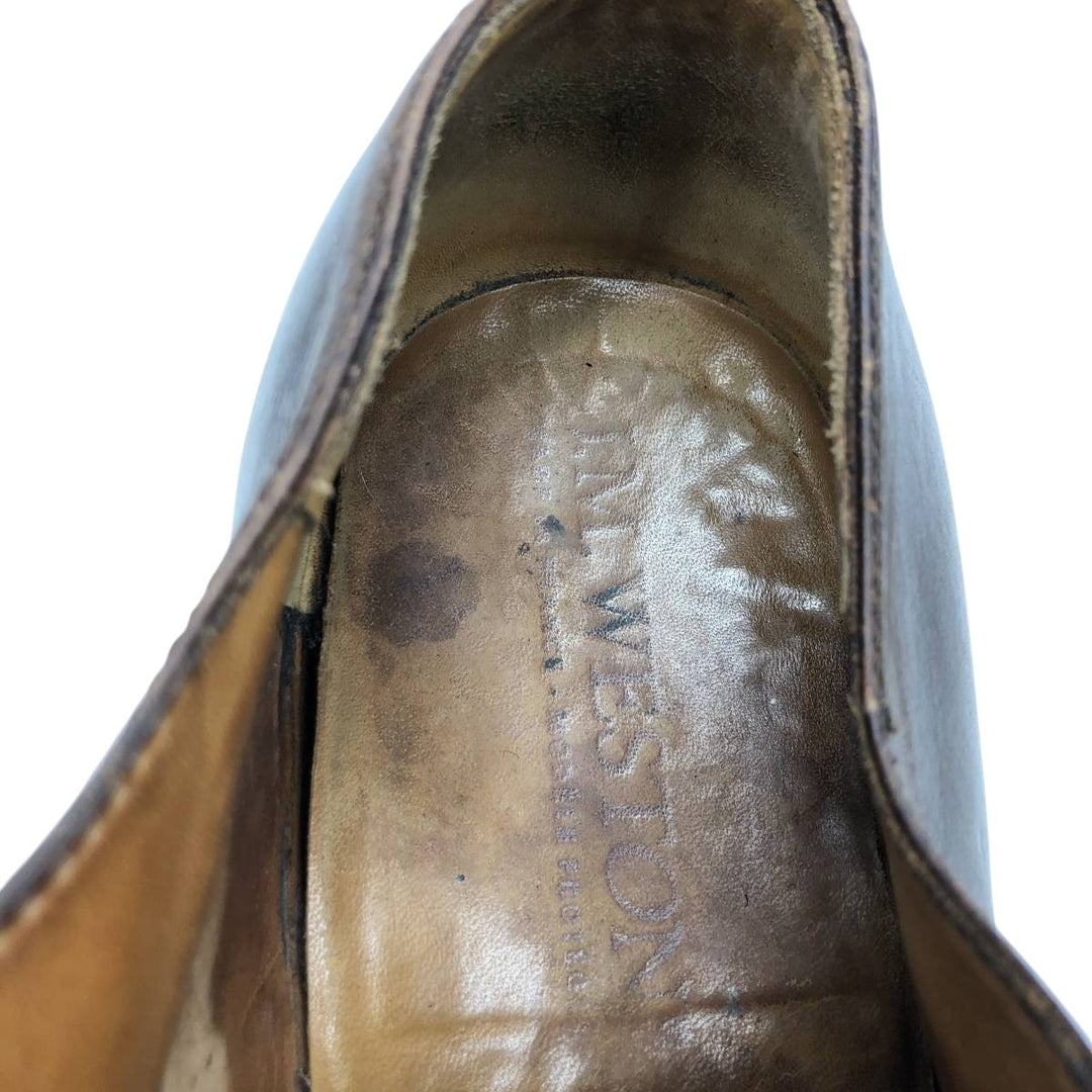 JM Weston Semi-Brogue Plain Toe Shoes, Made in France, Men's Size 11.4" (approx.) /sva001036 Men's 29.0cm unclear brown type Vintage Second Hand