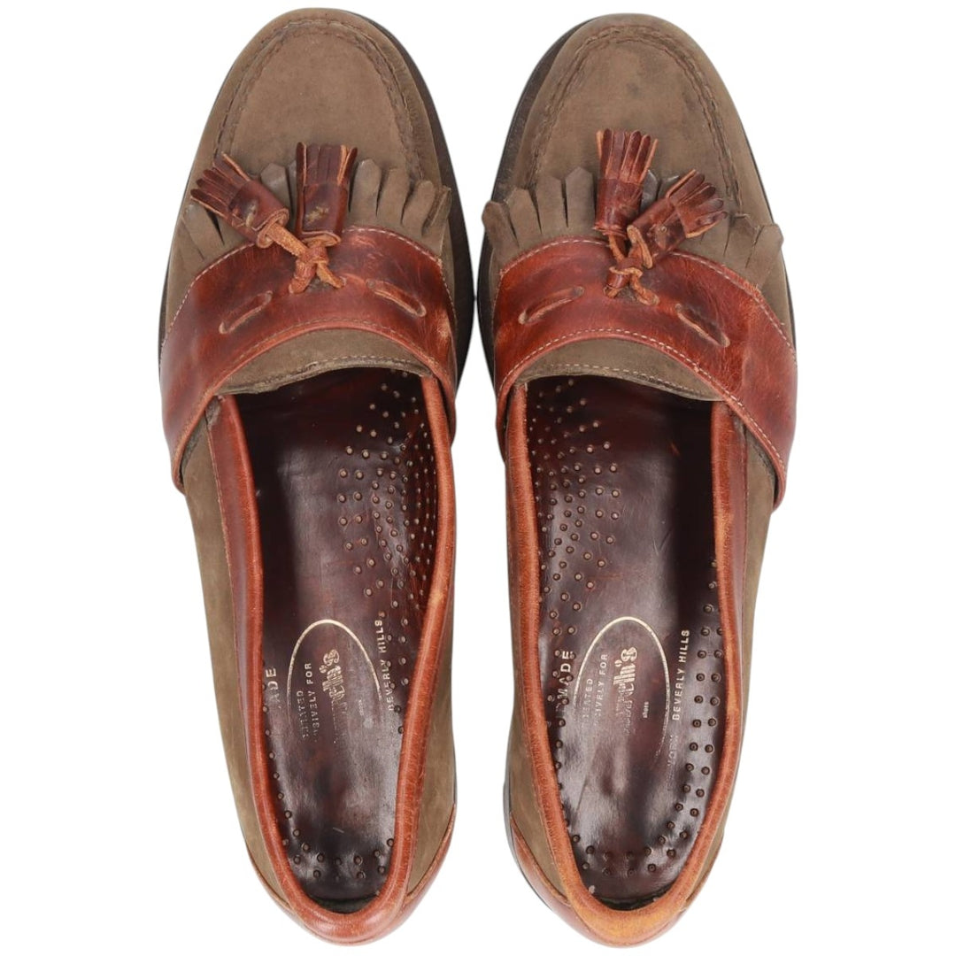 Church's suede quilted tassel loafers, men's size 11 (approx.) /sva001038 Men's 28.0cm unclear brown type Vintage Second Hand