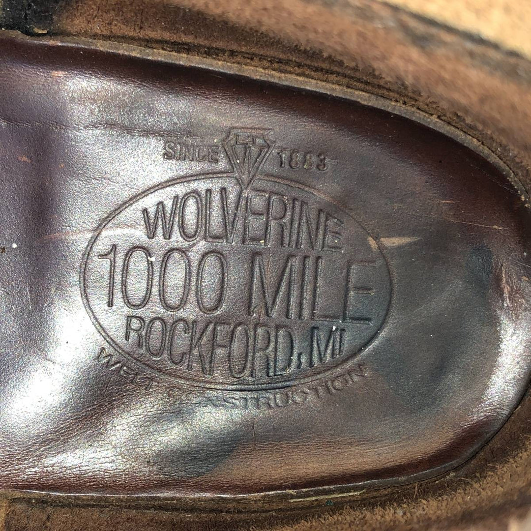 Wolverine 1000 Mile Work Boots 10D Men's 28.0cm unclear black type Vintage Second Hand