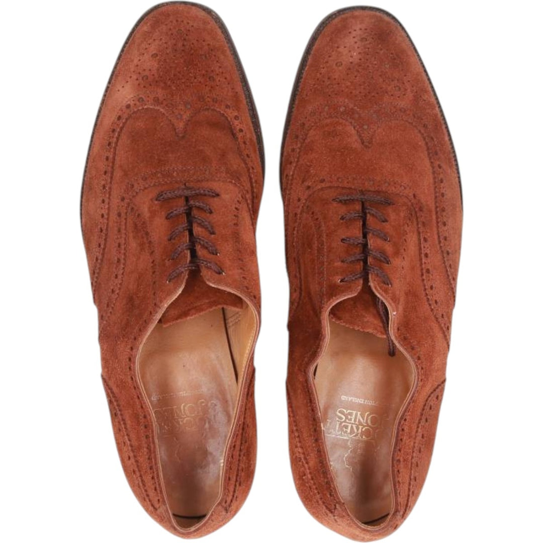 Crockett and Jones suede wingtip shoes, made in England, size 10 1/2E Men's 29.0cm suede brown type Vintage Second Hand