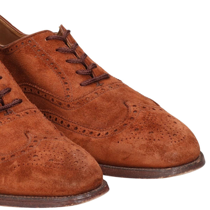 Crockett and Jones suede wingtip shoes, made in England, size 10 1/2E Men's 29.0cm suede brown type Vintage Second Hand