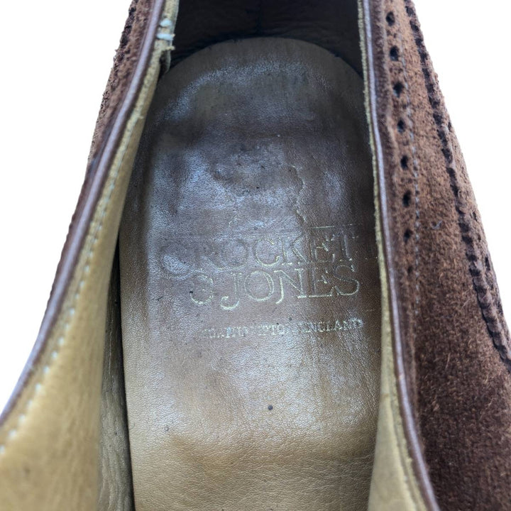 Crockett and Jones suede wingtip shoes, made in England, size 10 1/2E Men's 29.0cm suede brown type Vintage Second Hand