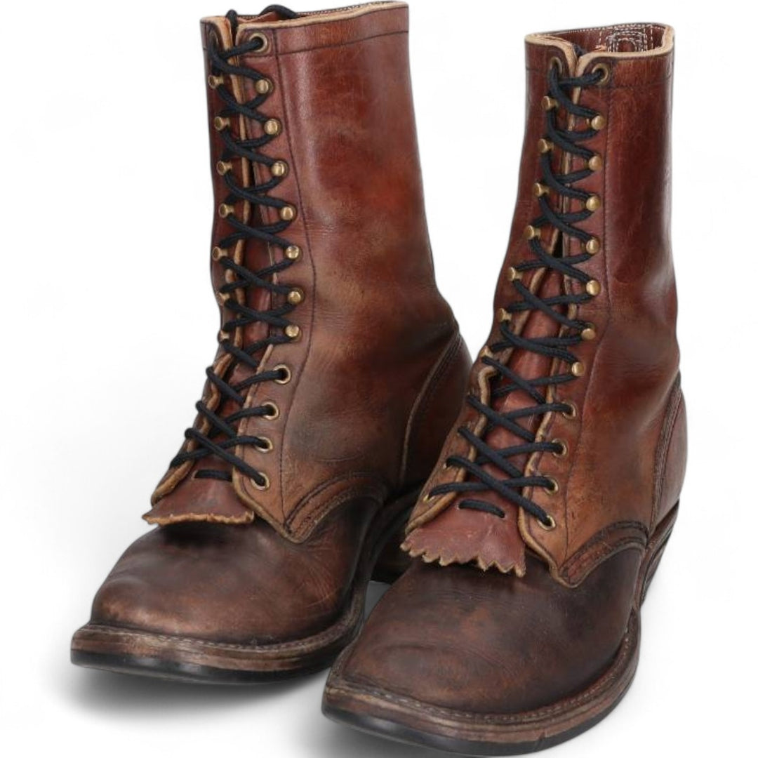 White's Quilted Tan Logger Boots, Men's, Size 10.4", Vintage /svb001017 Men's 26.5cm genuine leather brown type Vintage Second Hand