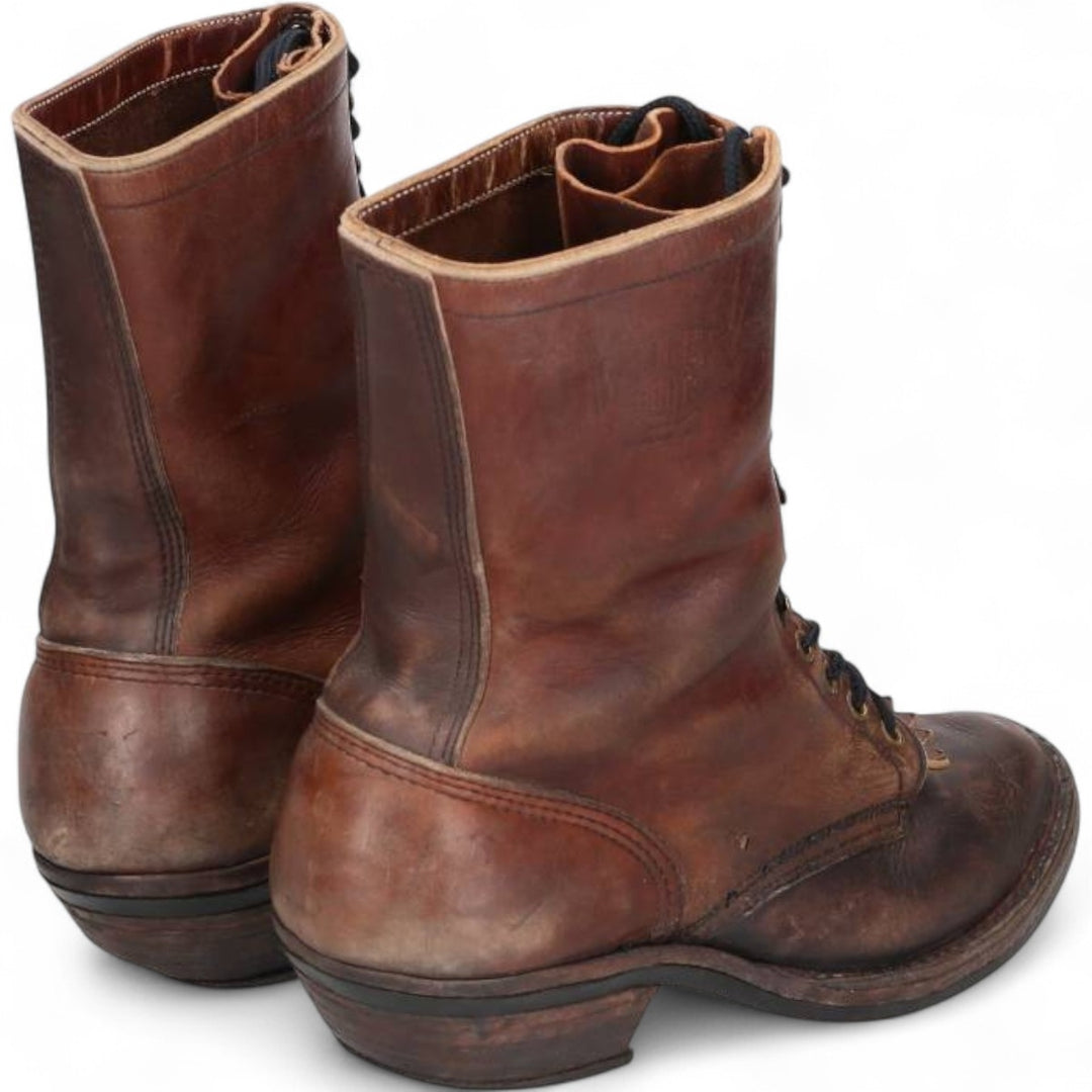 White's Quilted Tan Logger Boots, Men's, Size 10.4", Vintage /svb001017 Men's 26.5cm genuine leather brown type Vintage Second Hand