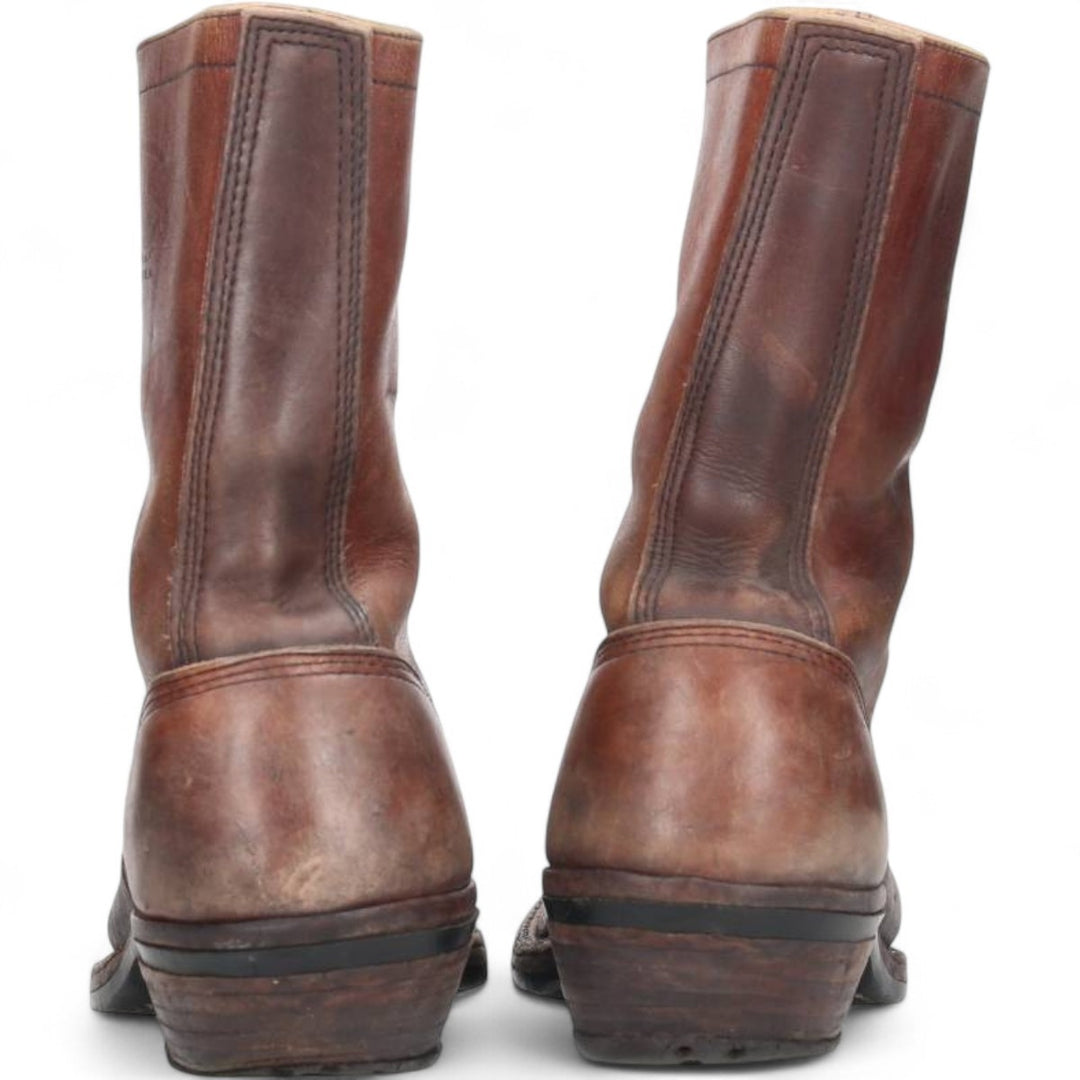 White's Quilted Tan Logger Boots, Men's, Size 10.4", Vintage /svb001017 Men's 26.5cm genuine leather brown type Vintage Second Hand