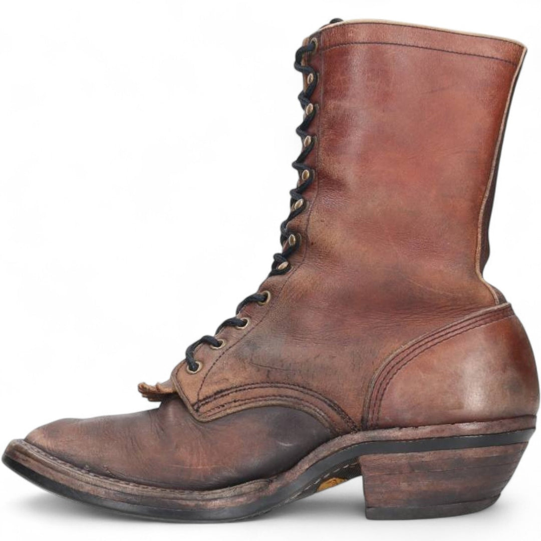 White's Quilted Tan Logger Boots, Men's, Size 10.4", Vintage /svb001017 Men's 26.5cm genuine leather brown type Vintage Second Hand