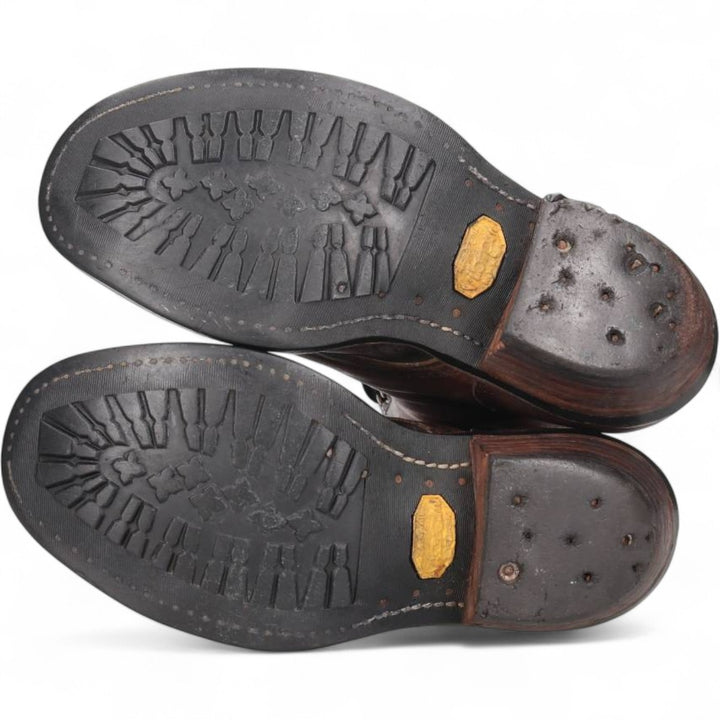 White's Quilted Tan Logger Boots, Men's, Size 10.4", Vintage /svb001017 Men's 26.5cm genuine leather brown type Vintage Second Hand