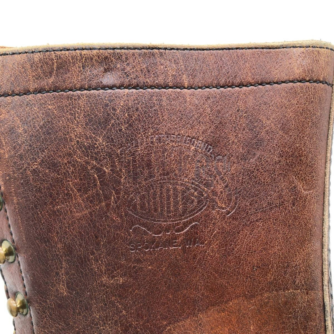 White's Quilted Tan Logger Boots, Men's, Size 10.4", Vintage /svb001017 Men's 26.5cm genuine leather brown type Vintage Second Hand