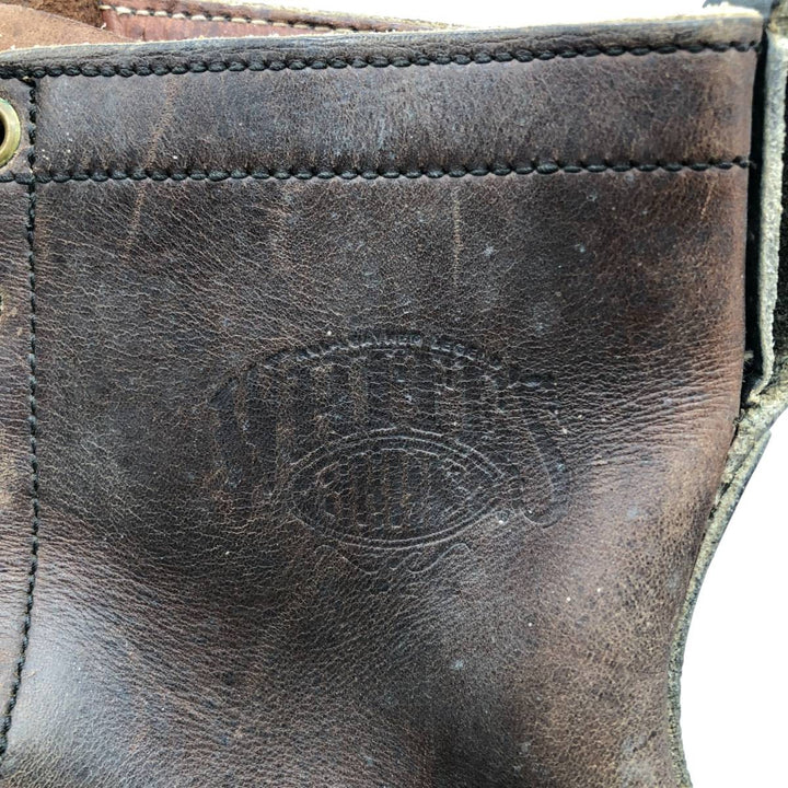 White's Quilted Tan Two-Tone Steel Toe Logger Boots, Size 10 1/2F Men's 28.5cm genuine leather brown type Vintage Second Hand