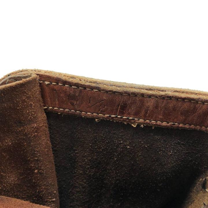 White's Quilted Tan Two-Tone Steel Toe Logger Boots, Size 10 1/2F Men's 28.5cm genuine leather brown type Vintage Second Hand