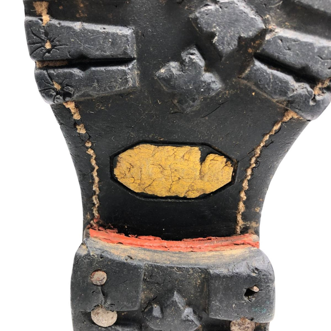 Quilted Tongue Logger Boots, Size 9 1/2C, Men's, 10.8" (Vintage) /svb001021 Men's 27.5cm genuine leather black type Vintage Second Hand