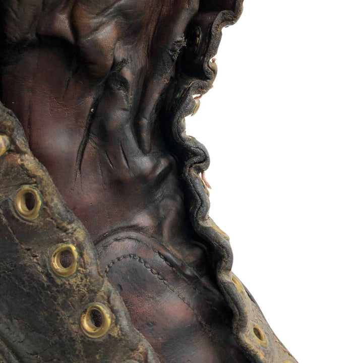 Quilted Tongue Logger Boots, Size 9 1/2C, Men's, 10.8" (Vintage) /svb001021 Men's 27.5cm genuine leather black type Vintage Second Hand