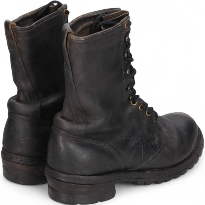 Men's Vintage Work Boots, Size 10.2" /svb001022 Men's 26.0cm genuine leather black type Vintage Second Hand
