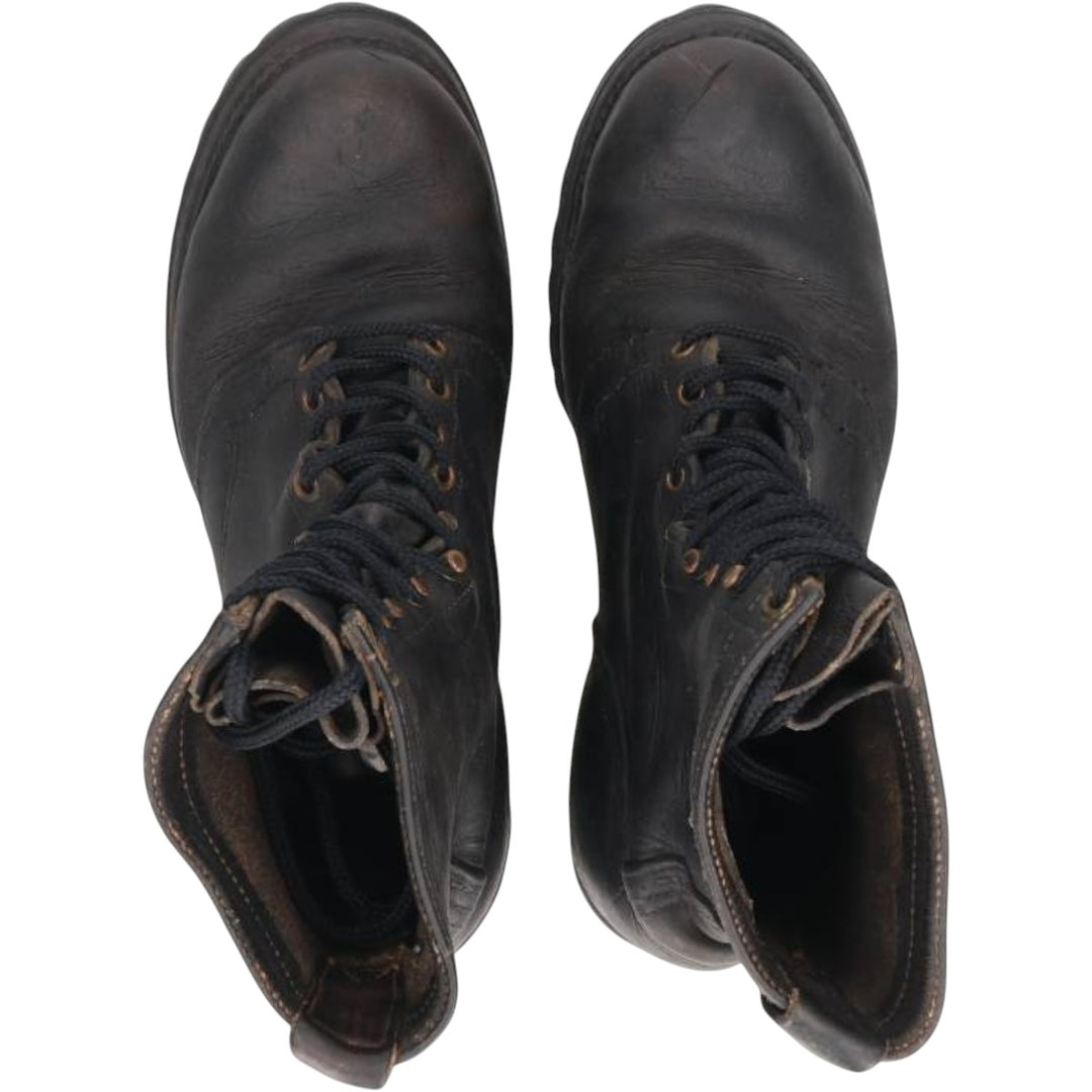 Men's Vintage Work Boots, Size 10.2" /svb001022 Men's 26.0cm genuine leather black type Vintage Second Hand