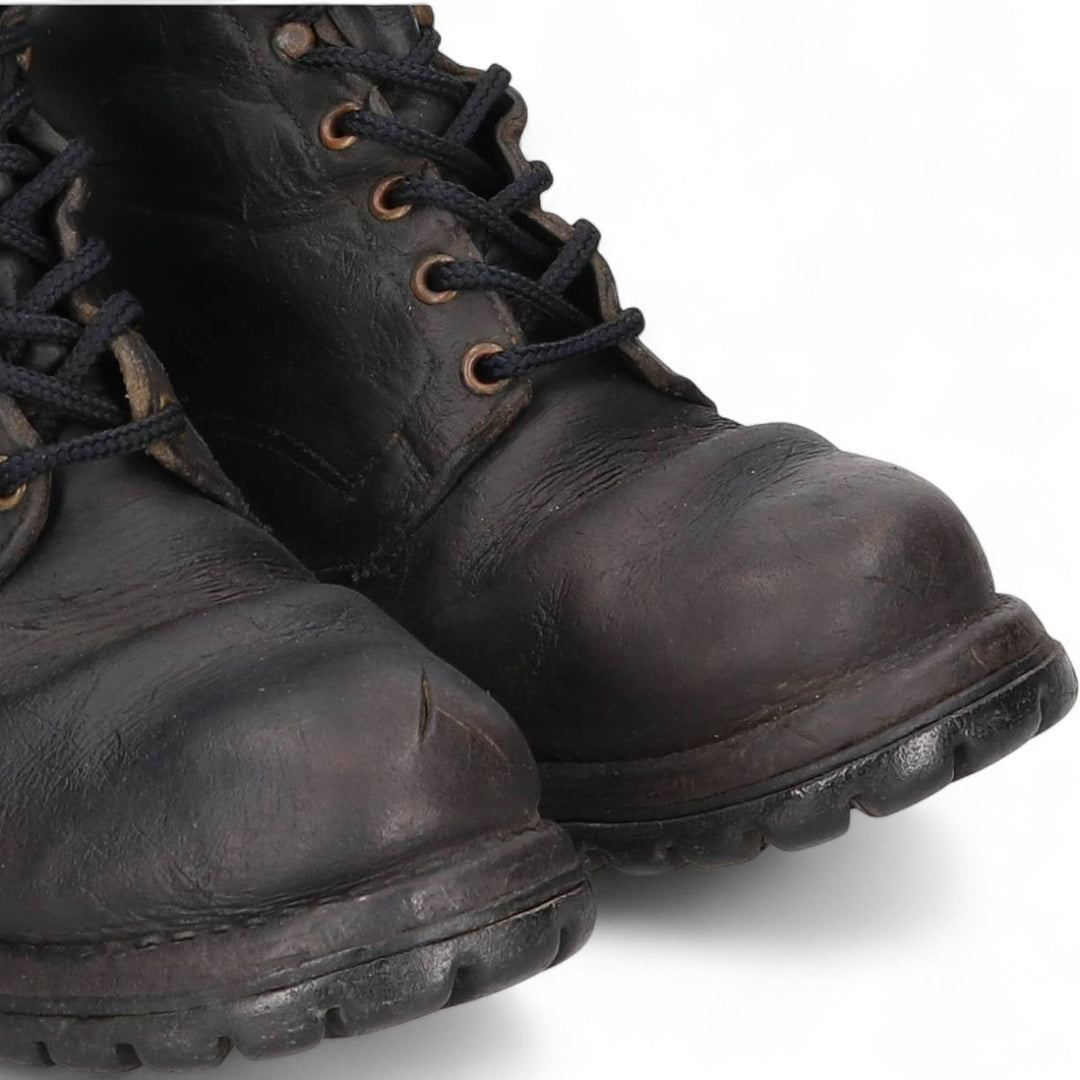 Men's Vintage Work Boots, Size 10.2" /svb001022 Men's 26.0cm genuine leather black type Vintage Second Hand