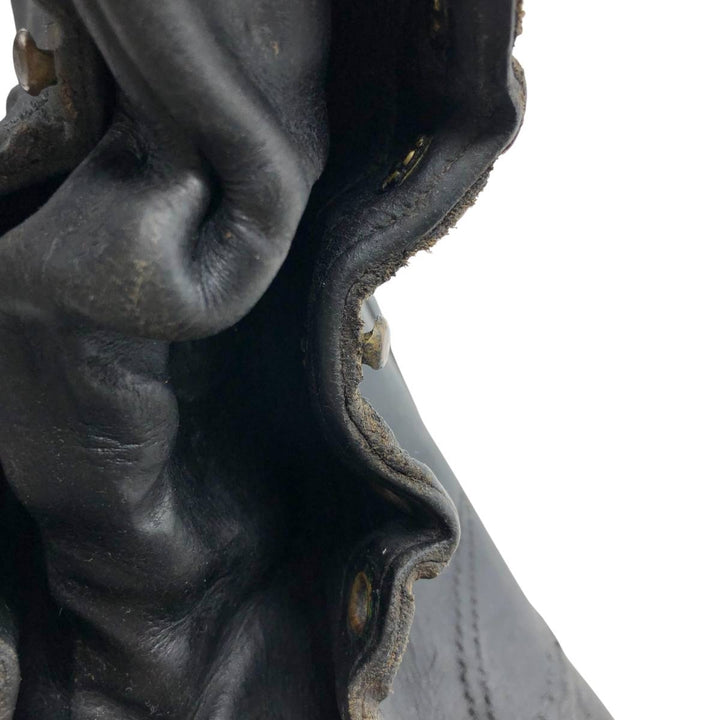 Men's Vintage Work Boots, Size 10.2" /svb001022 Men's 26.0cm genuine leather black type Vintage Second Hand