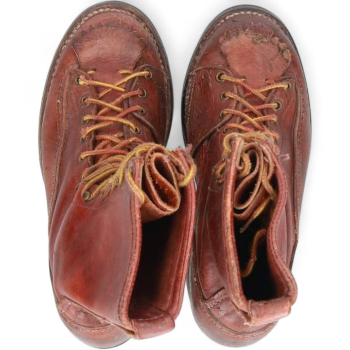 Wesco Quilted Tan Work Boots, Size 8C Men's 26.0cm genuine leather brown type Vintage Second Hand