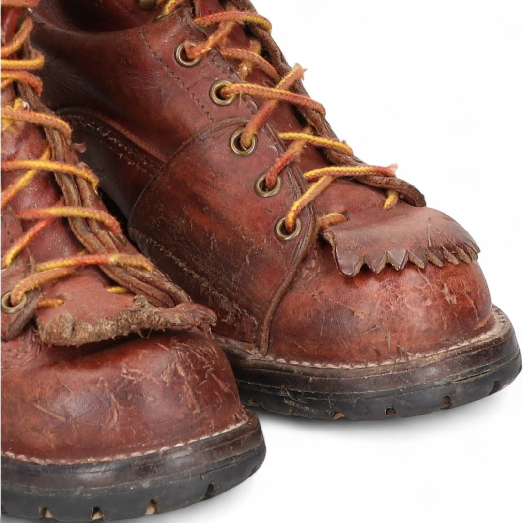 Wesco Quilted Tan Work Boots, Size 8C Men's 26.0cm genuine leather brown type Vintage Second Hand