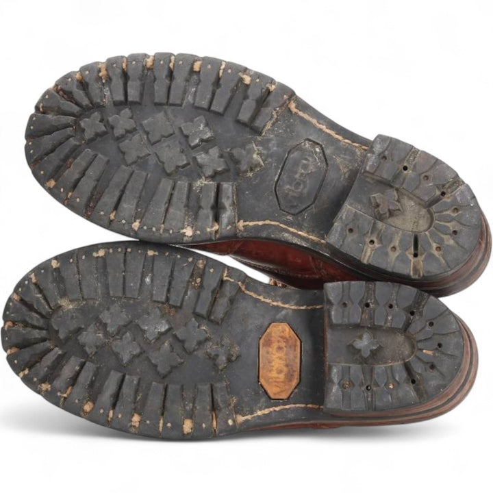 Wesco Quilted Tan Work Boots, Size 8C Men's 26.0cm genuine leather brown type Vintage Second Hand