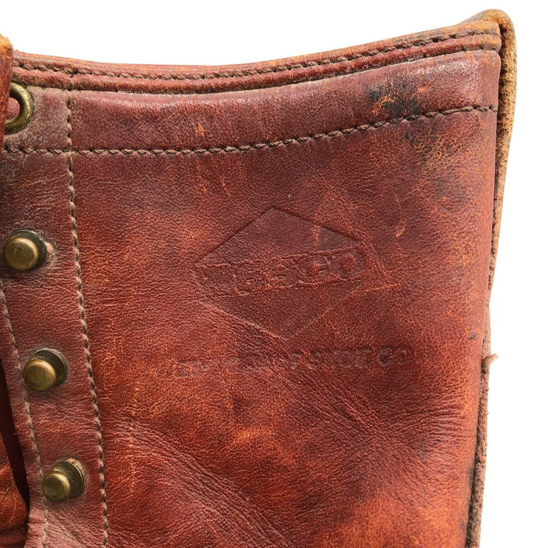 Wesco Quilted Tan Work Boots, Size 8C Men's 26.0cm genuine leather brown type Vintage Second Hand