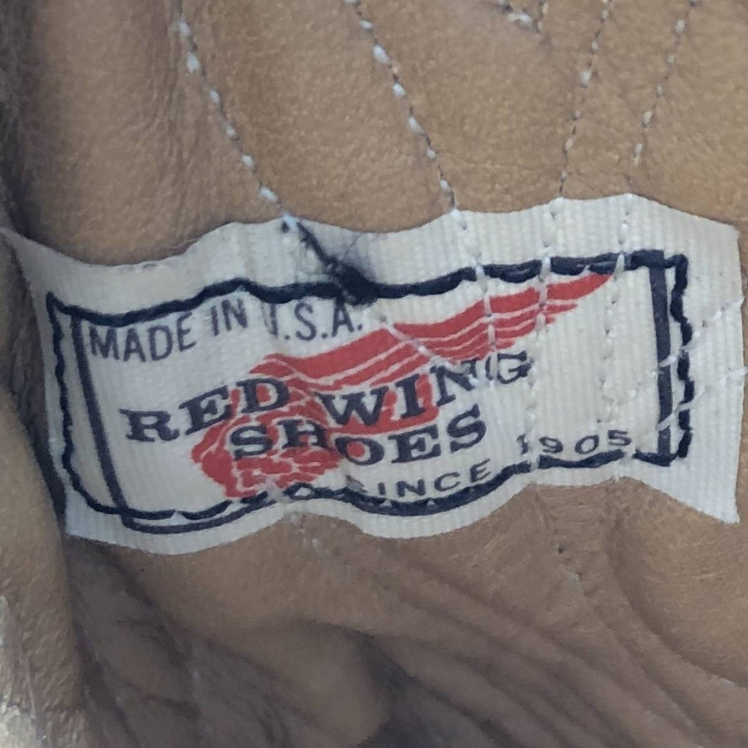 Vintage 1970s Red Wing 9801 Western Pecos Boots with all-over print and feather tag, Made in USA, Size 8 1/2 (Men's, equivalent to 10.4 inches) /svb001026 Men's 26.5cm genuine leather brown type Vintage Second Hand