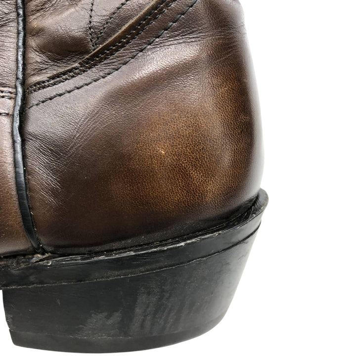 Vintage 1970s Red Wing 9801 Western Pecos Boots with all-over print and feather tag, Made in USA, Size 8 1/2 (Men's, equivalent to 10.4 inches) /svb001026 Men's 26.5cm genuine leather brown type Vintage Second Hand