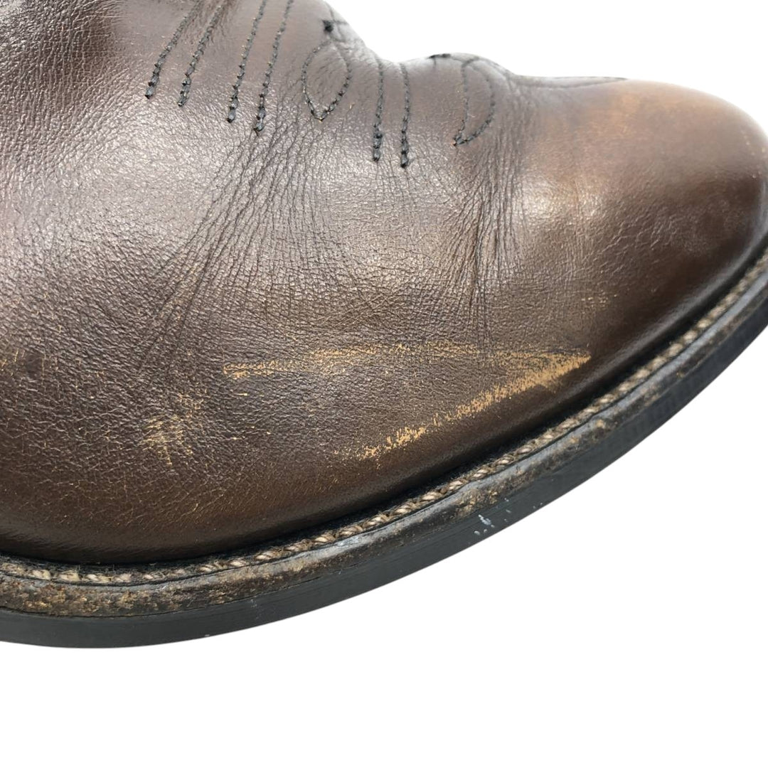 Vintage 1970s Red Wing 9801 Western Pecos Boots with all-over print and feather tag, Made in USA, Size 8 1/2 (Men's, equivalent to 10.4 inches) /svb001026 Men's 26.5cm genuine leather brown type Vintage Second Hand