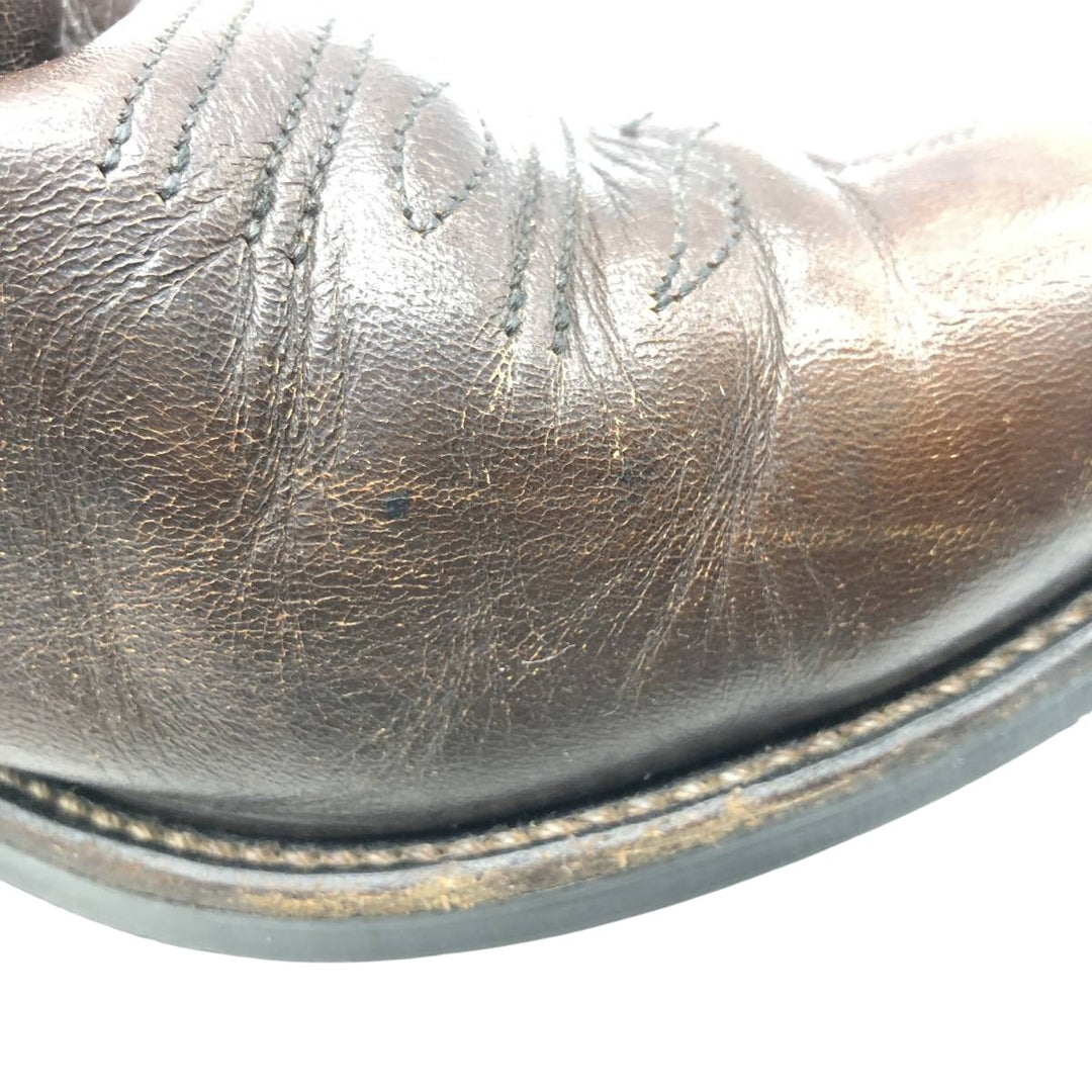 Vintage 1970s Red Wing 9801 Western Pecos Boots with all-over print and feather tag, Made in USA, Size 8 1/2 (Men's, equivalent to 10.4 inches) /svb001026 Men's 26.5cm genuine leather brown type Vintage Second Hand