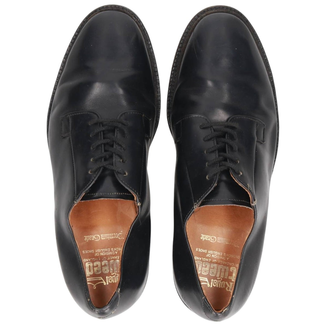 ROYAL TWEED Plain Toe Shoes Made in England 9 1/2 Men's 28.0cm unclear black type Vintage Second Hand