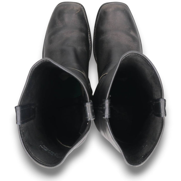 Harley-Davidson Platform Square Toe Ring Boots, Size 9 1/2M Men's 27.5cm unclear black type Vintage Second Hand