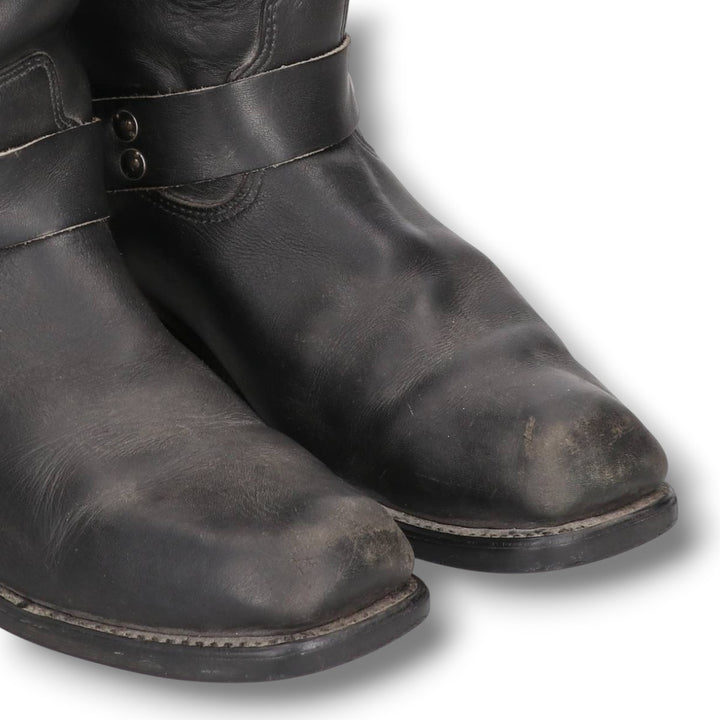 Harley-Davidson Platform Square Toe Ring Boots, Size 9 1/2M Men's 27.5cm unclear black type Vintage Second Hand