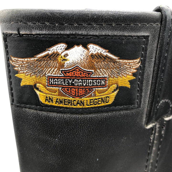 Harley-Davidson Platform Square Toe Ring Boots, Size 9 1/2M Men's 27.5cm unclear black type Vintage Second Hand