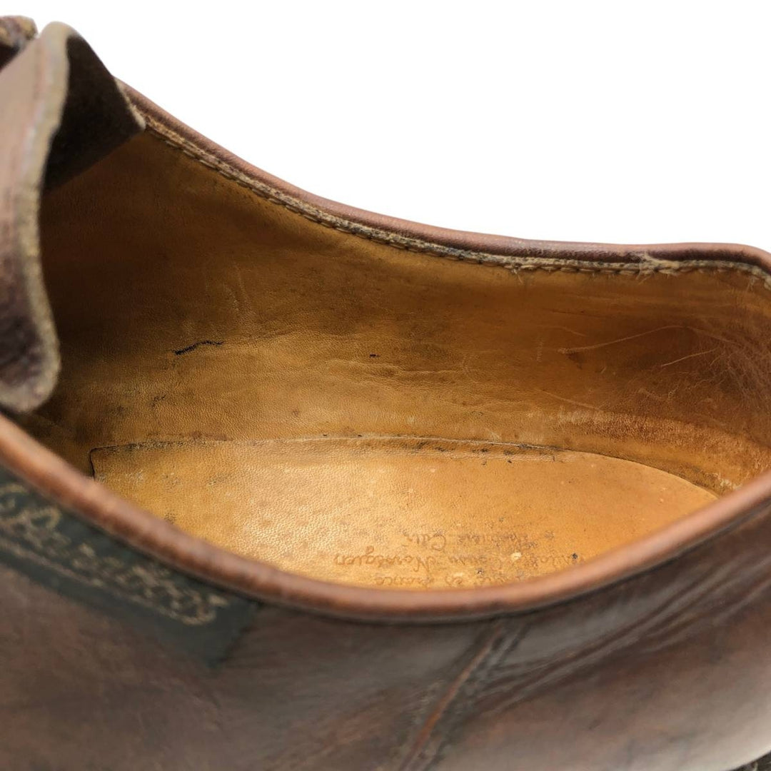 1990s Paraboot MICHAEL (large tag) U-tip shoes, made in France, size 42 (men's equivalent to 10.2 inches), vintage /svb001069 Men's 26.0cm genuine leather brown type Vintage Second Hand