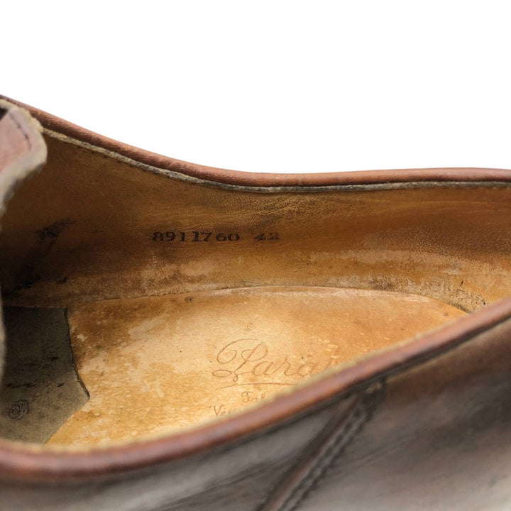 1990s Paraboot MICHAEL (large tag) U-tip shoes, made in France, size 42 (men's equivalent to 10.2 inches), vintage /svb001069 Men's 26.0cm genuine leather brown type Vintage Second Hand