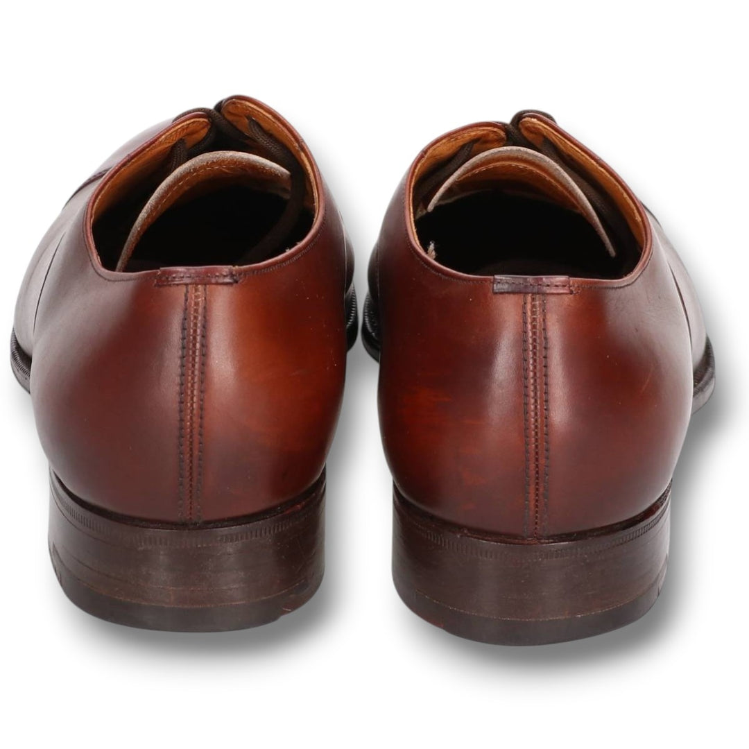 1980s Church's Custom Grade (Old Church's) 3-City Straight-Tip Shoes, Made in England, Size 95B Men's 28.0cm genuine leather brown type Vintage Second Hand