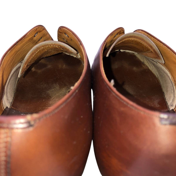 1980s Church's Custom Grade (Old Church's) 3-City Straight-Tip Shoes, Made in England, Size 95B Men's 28.0cm genuine leather brown type Vintage Second Hand