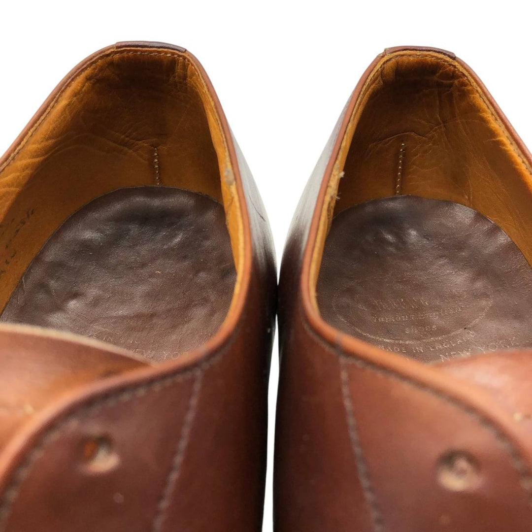 1980s Church's Custom Grade (Old Church's) 3-City Straight-Tip Shoes, Made in England, Size 95B Men's 28.0cm genuine leather brown type Vintage Second Hand