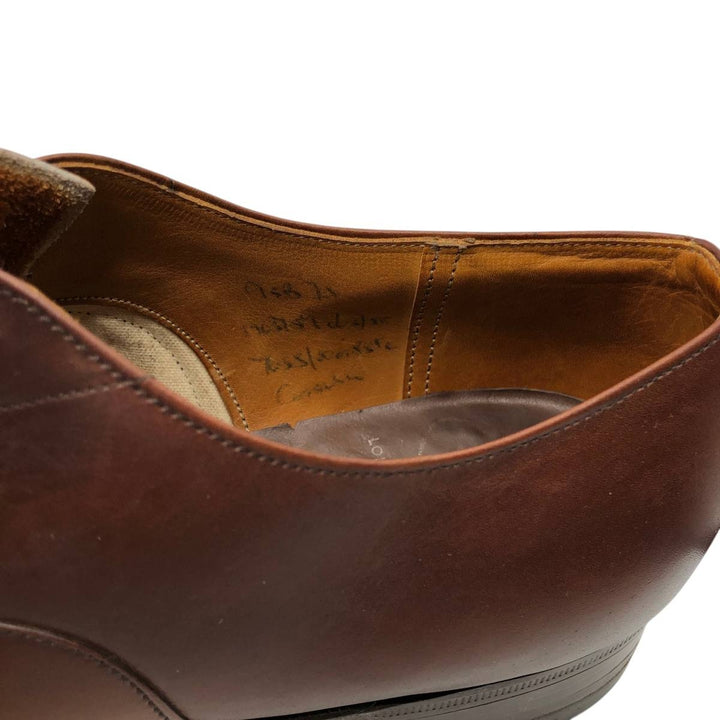 1980s Church's Custom Grade (Old Church's) 3-City Straight-Tip Shoes, Made in England, Size 95B Men's 28.0cm genuine leather brown type Vintage Second Hand