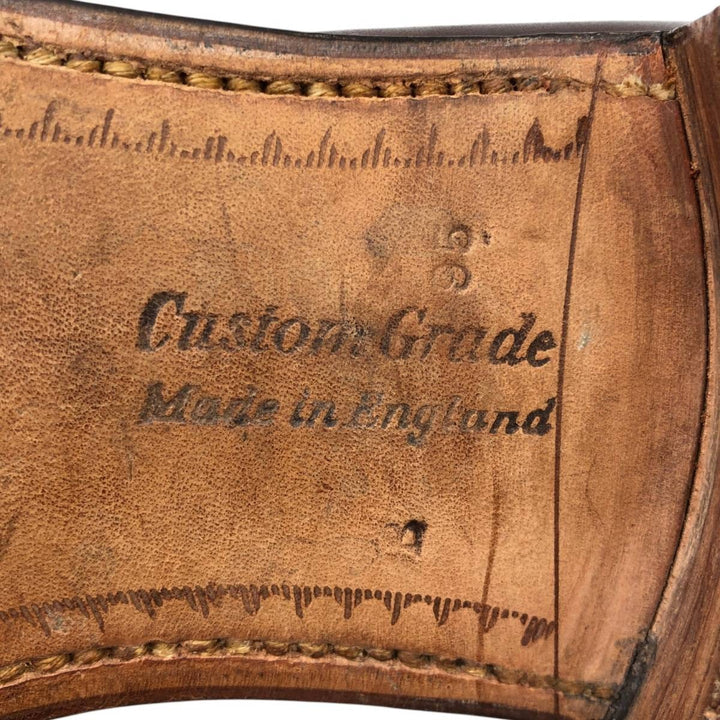 1980s Church's Custom Grade (Old Church's) 3-City Straight-Tip Shoes, Made in England, Size 95B Men's 28.0cm genuine leather brown type Vintage Second Hand
