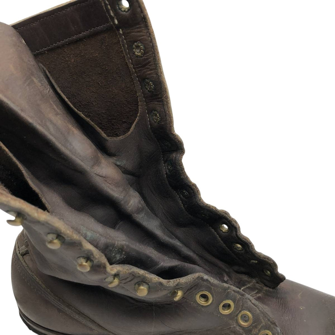 HATHORNBOOT Quilted Tan Logger Boots, Size 10C Men's 28.0cm genuine leather brown type Vintage Second Hand