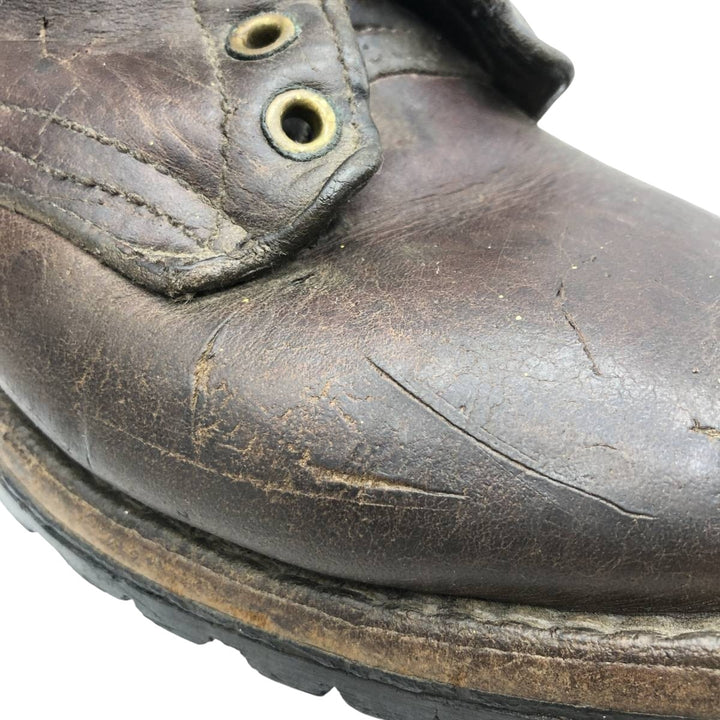 HATHORNBOOT Quilted Tan Logger Boots, Size 10C Men's 28.0cm genuine leather brown type Vintage Second Hand