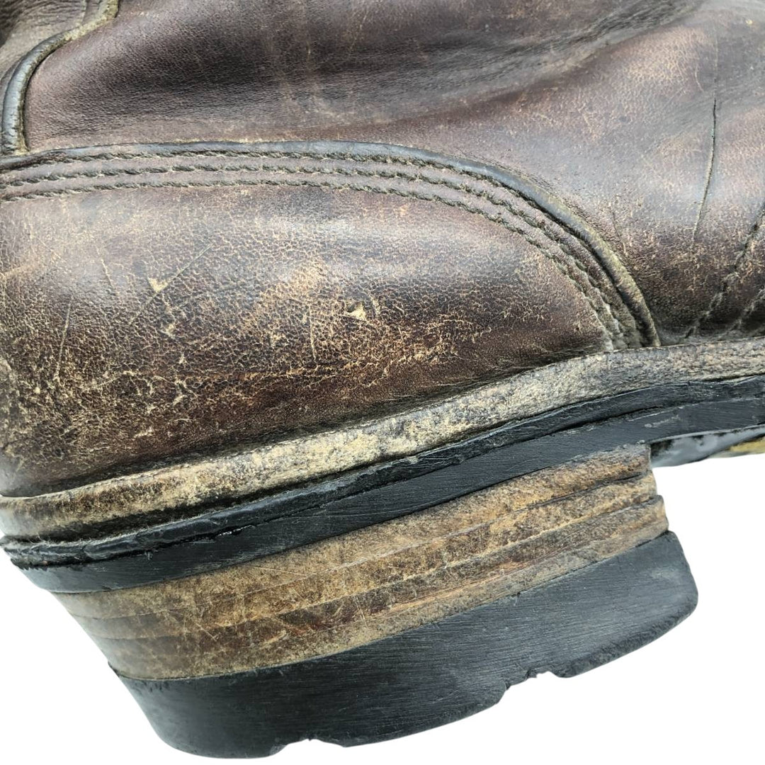 HATHORNBOOT Quilted Tan Logger Boots, Size 10C Men's 28.0cm genuine leather brown type Vintage Second Hand