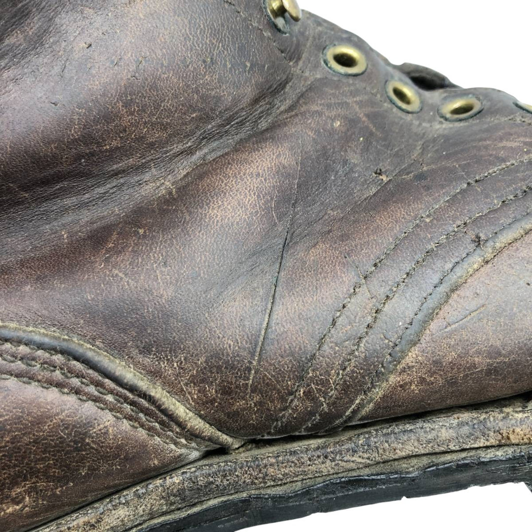 HATHORNBOOT Quilted Tan Logger Boots, Size 10C Men's 28.0cm genuine leather brown type Vintage Second Hand